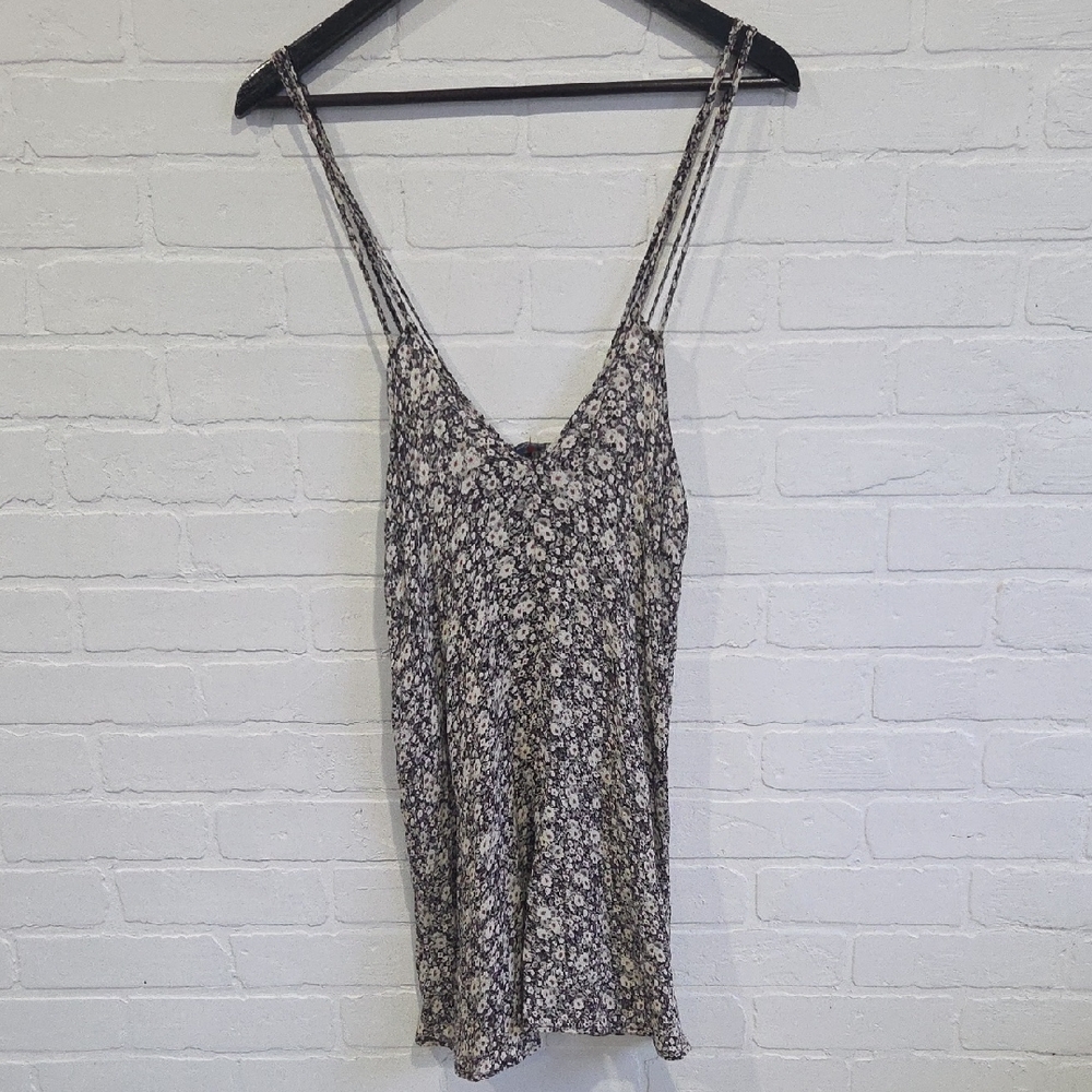 Brandy Melville Floral Mini Dress in Black and White